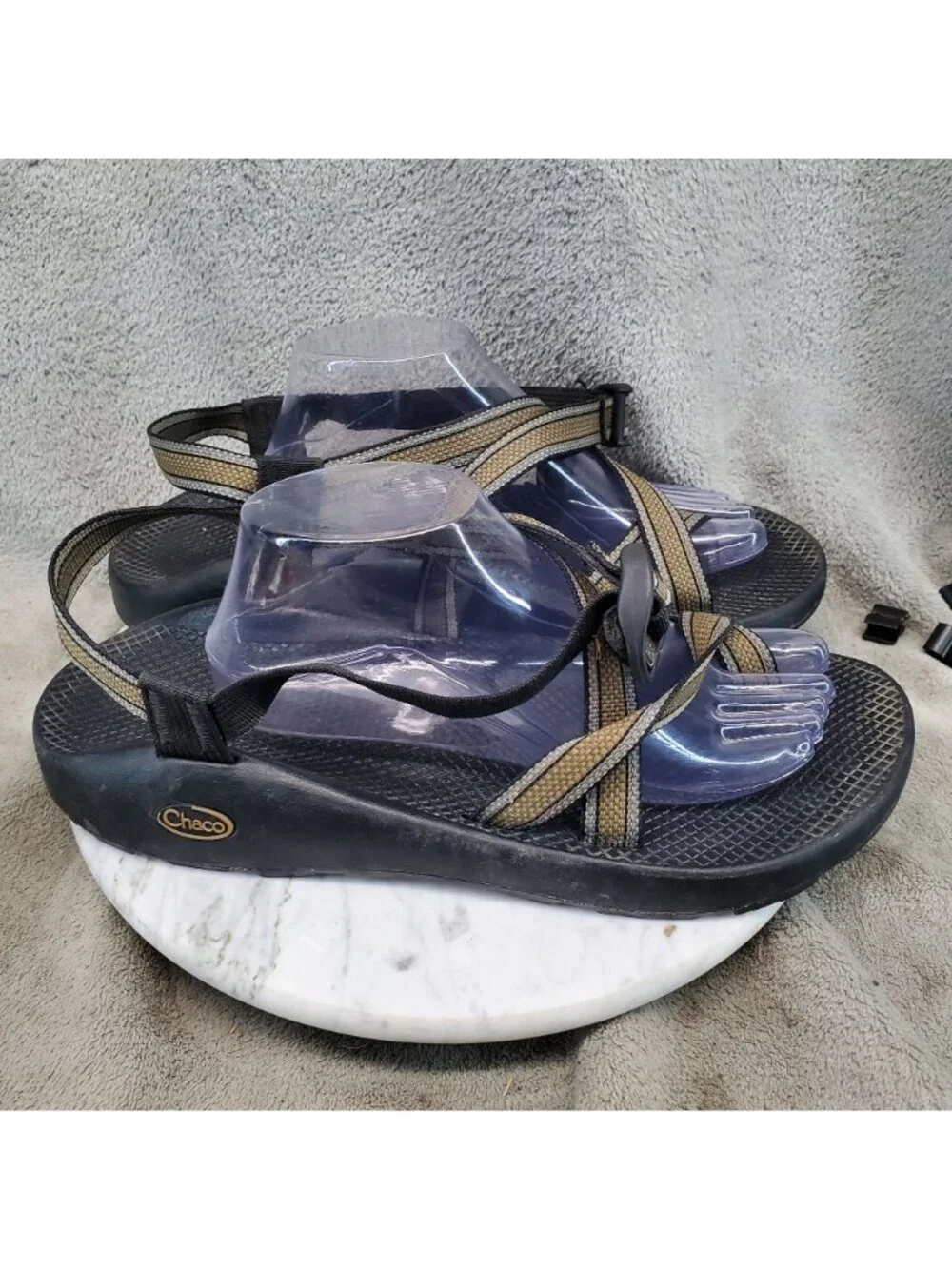 Chaco Shoes Mens Size 13 Brown Textile Strap Z/2 Yampa Sandals *Read*